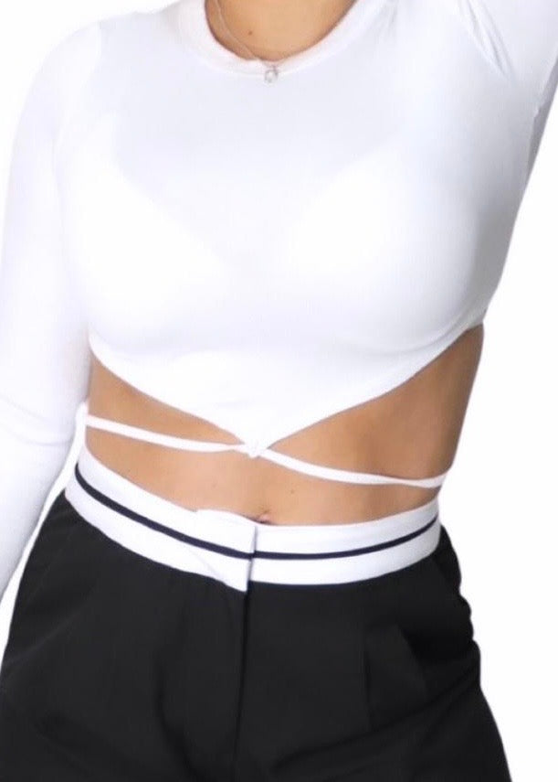 Long sleeve crop shirt